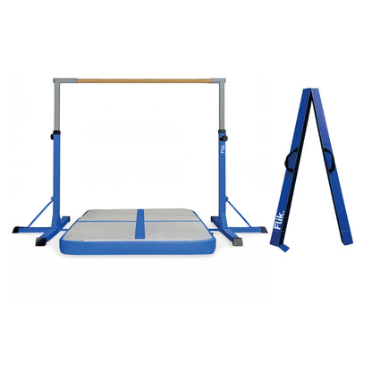 Pack Full - Barra de Gimnasia + Airtrack 2 metros + Viga Plegable