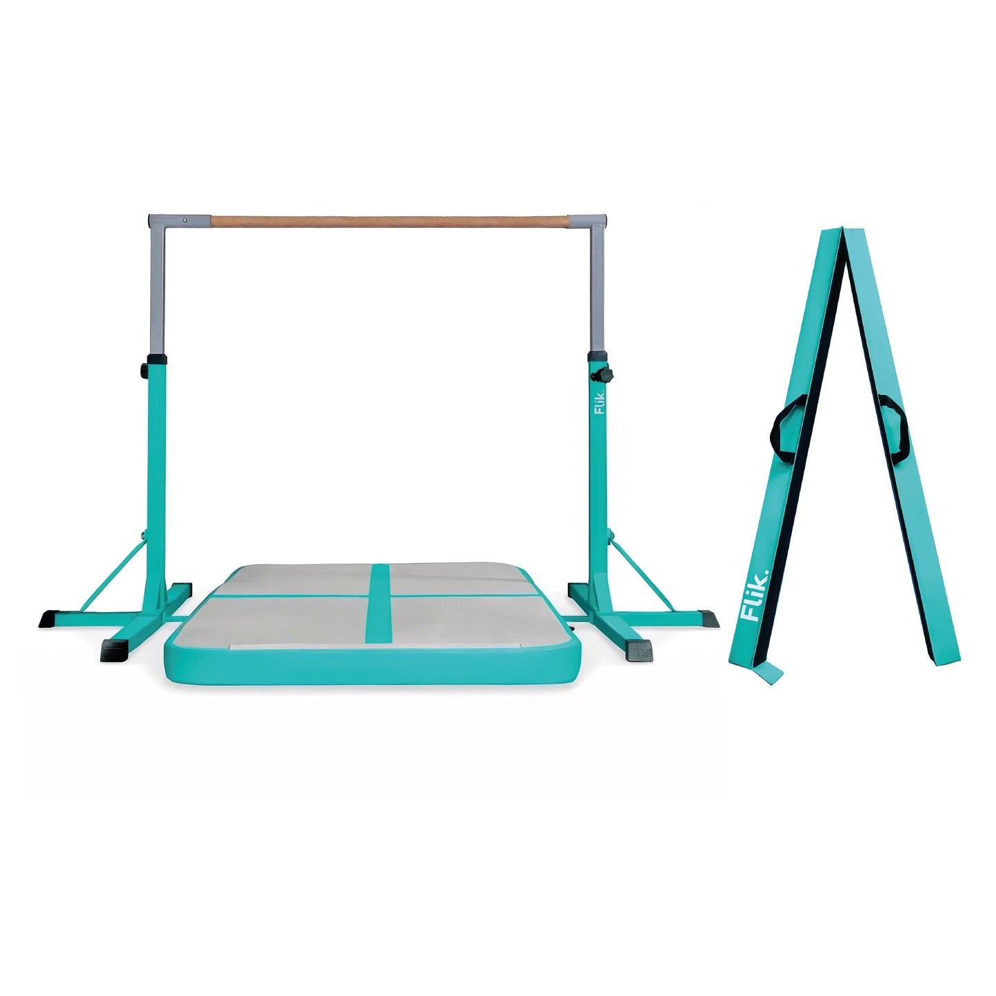 Pack Full - Barra de Gimnasia + Airtrack 2 metros + Viga Plegable