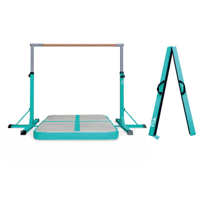 Pack Full - Barra de Gimnasia + Airtrack 2 metros + Viga Plegable